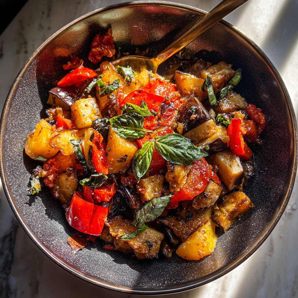 Auberginenpfanne italienisch