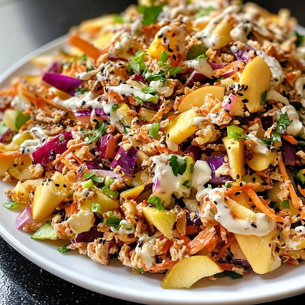 Chinakohl-Apfel-Salat mit veganem Joghurtdressing