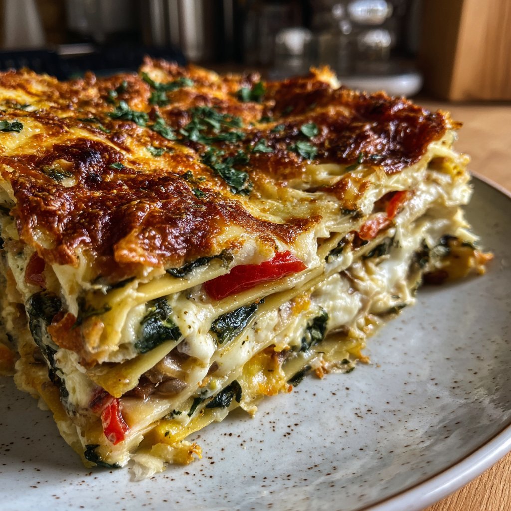 Vegetarische Lasagne mit Gemüse