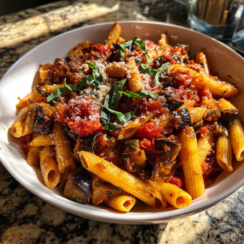 Internationale Küche Italienische Pasta alla Norma