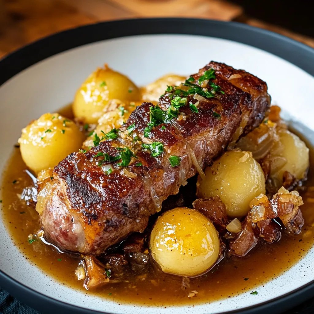 Fränkisches Schäufele mit Biersoße