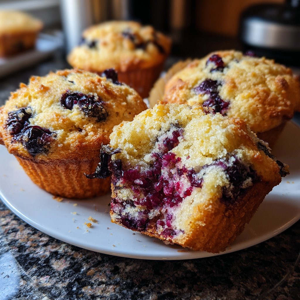 Muffins mit Vanille und Beeren