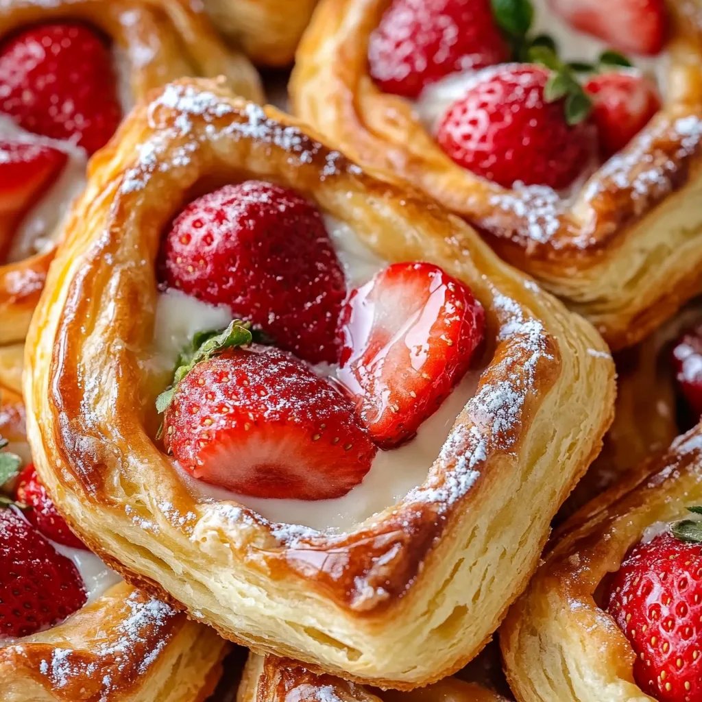 Strawberry Danish (mit Frischkäse)