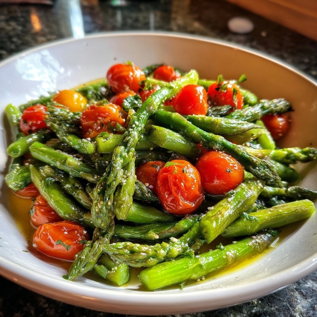 Grüner Spargel Mit Tomaten
