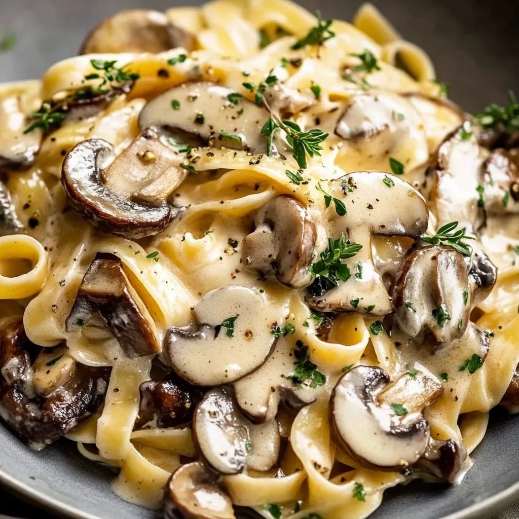 Creamy Mushroom Tagliatelle
